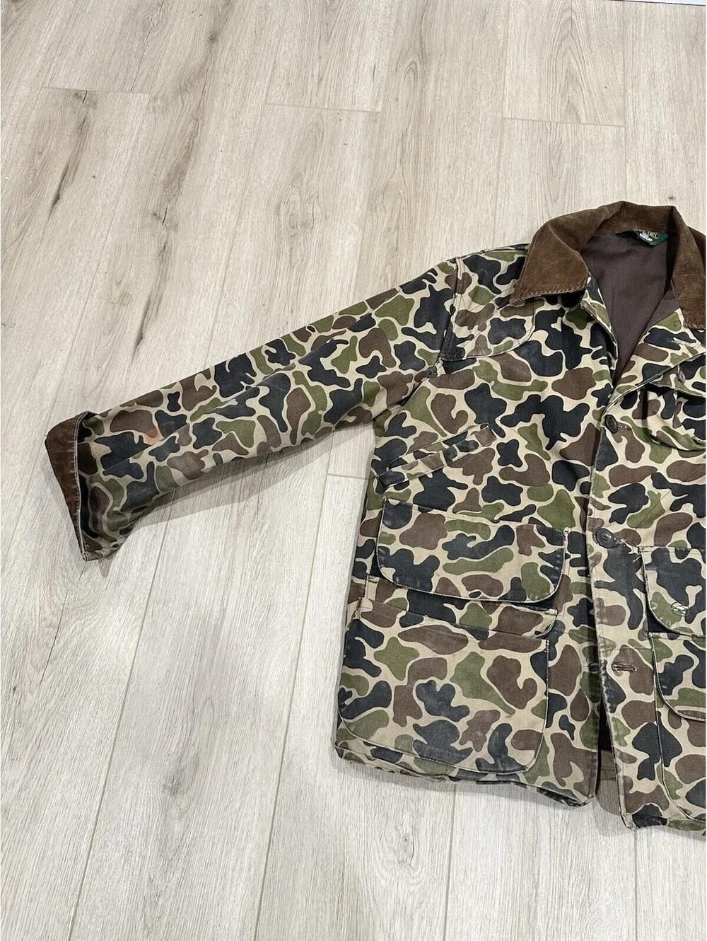 Vintage Red Head Bone Dry Jacket Mens Frog Camo Hunting Duck Field Coat Lined
